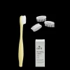 Avril Kit enfant manche jaune + 3 têtes de brosse à dents - Poils extra souples